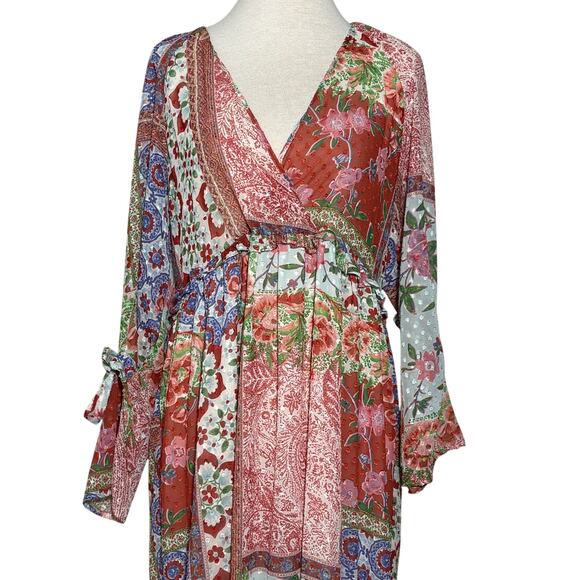 NWT Zara SZ M Multicolor Flowy Dress - Picture 2 of 8